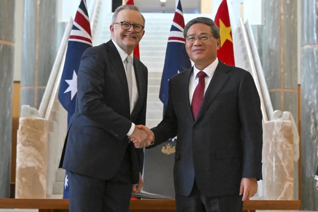 Chinese premier agrees with Australia to 'properly manage' differences