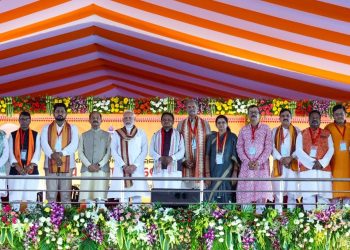 PM Modi, others attend swearing-in of new BJP-led govt in Odisha