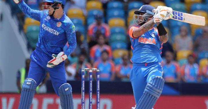 T20 World Cup Surya’s 53 take India to 181-8 against Afghanistan in first Super 8 game