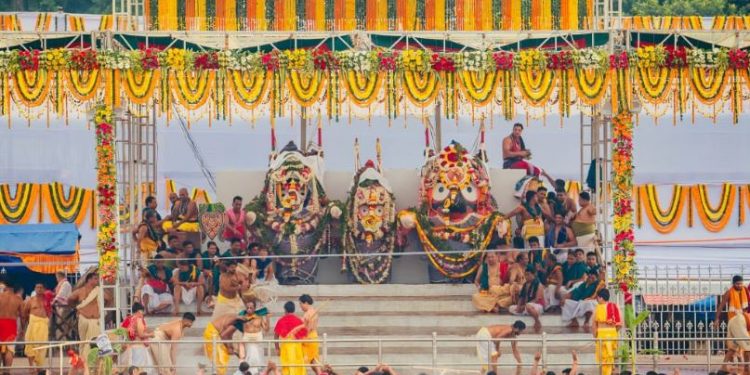 Thousands witness Lord Jagannath's 'Snana Yatra' in Puri