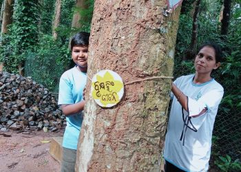 Odisha: Kandhamal kids tie rakhis to save trees