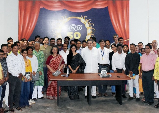 TCA Raghavan Chandrahaas Chandrachud at Dharitri office 1