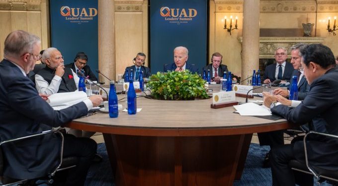 Biden tells Quad leaders that China is testing Indo-Pacific region