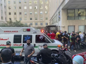 Explosions witnessed at Beirut funeral for Hezbollah members and 1 child killed in pager attack