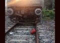 Gas cylinder found on rail track in UP, goods train driver applies emergency brakes