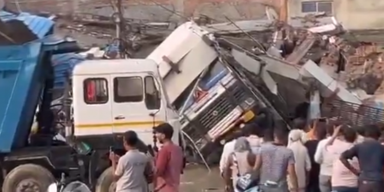 Three-storey building collapses in Lucknow; five dead, several feared trapped