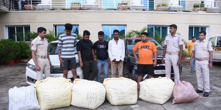 City cops seize 1.3 quintal ganja, five held