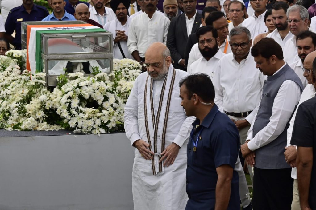 Amit Shah pays respects to Ratan Tata at Mumbai's NCPA