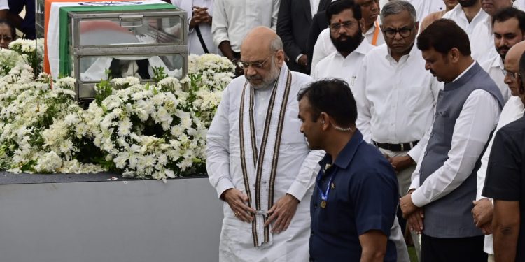 Amit Shah pays respects to Ratan Tata at Mumbai's NCPA