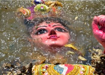 Durga Puja idol immersion