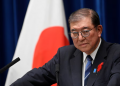 Japanese Prime Minister Shigeru Ishiba holds a press conference on October 9, 2024, at his official residence in Tokyo, Japan, after dissolving the Lower House of Parliament and proceeding for an early election October 27. David Mareuil/Pool via REUTERS