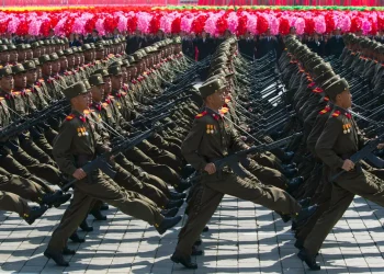 A military parade in Pyongyang, North Korea. Soldiers from an elite unit of the Korean People’s Army have begun arriving in the Kursk region of Russia, according to two U.S. officials. (AP)