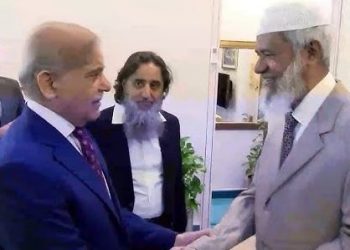 Controversial Islamic preacher Zakir Naik meets Pakistan PM Sharif Islamabad: Controversial Islamic preacher Zakir Naik Wednesday called on Pakistan Prime Minister Shehbaz Sharif, who praised his lectures and said they are "insightful and impactful". Naik, wanted in India for alleged money laundering and inciting extremism through hate speeches, left the country in 2016. He was granted permanent residency in Malaysia by the previous government led by Mahathir Mohamed. In a post on X, Naik wrote that he interacted with Prime Minister Shehbaz Sharif. He also posted a picture of himself with Sharif. "Islam is a religion of peace, and you are doing an important duty by spreading the true message of Islam among people," Sharif told Naik. He said Naik's lectures are "highly insightful and impactful", and he has a significant following among young audiences, state-run Radio Pakistan reported. Naik arrived in Pakistan at the invitation of the government on a month-long visit during which he will deliver lectures in major cities, including Kara­chi, Islamabad and Lahore. It is Naik's first visit to Pakistan in three decades — the last time he visited was in 1992. PTI Zakir Naik, Pakistan, Shehbaz Sharif