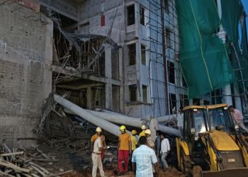 under-construction building collapses in Odisha’s Dhenkanal district