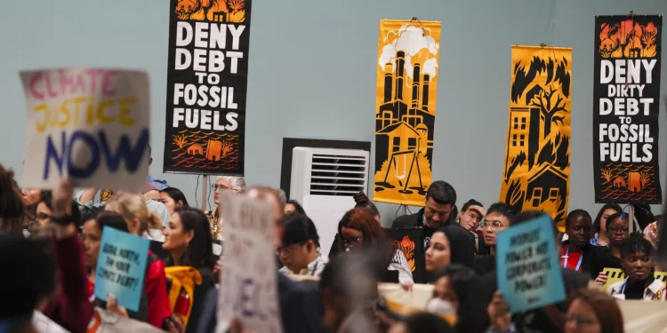 Protest at COP29