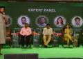 Founder of Environmentalist Foundation of India Arun Krishnamurthy moderating a panel comprising Team Lead for Disaster Management at Reliance Foundation
Dibyakanta Nayak, marine biologist Punyasloke Bhadury, founder of ClimAct Foundation Heeta Lakhani and Dharitri & OrissaPOST Chief Executive Adyasha Satpathy