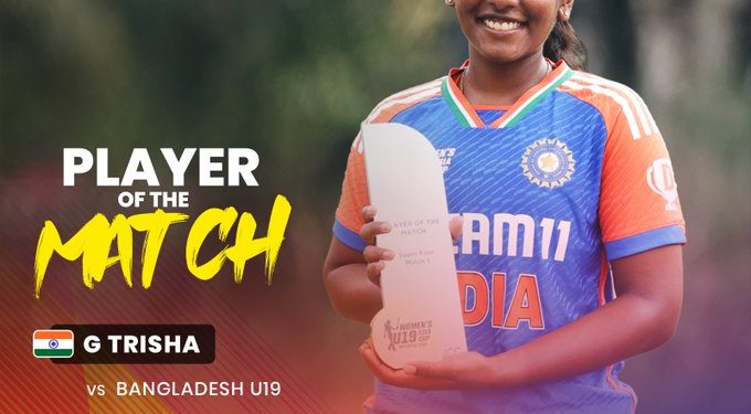 Trisha makes fifty in India's 8-wicket win over Bangladesh in Women's U19 Asia Cup