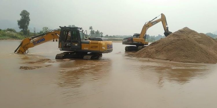 Illegal sand mining