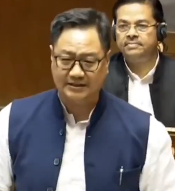 Congress did not give Ambedkar his due: Rijiju in Lok Sabha