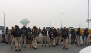 Security beefed up at Delhi's Singhu border ahead of farmers' march