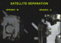 Onboard camera captures SPADEX satellite separation