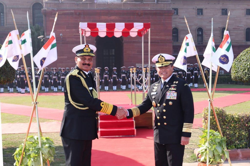 Indonesian Navy chief holds talks with Admiral Tripathi, CDS Gen Chauhan