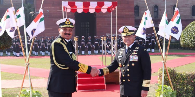 Indonesian Navy chief holds talks with Admiral Tripathi, CDS Gen Chauhan