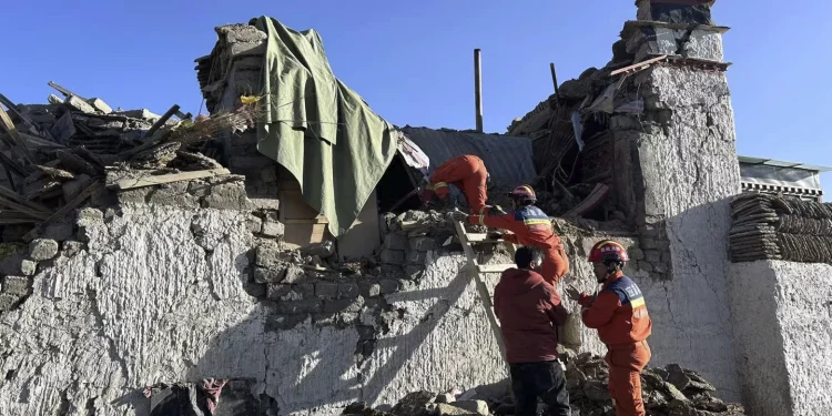 6.8-magnitude earthquake in Tibet kills 53 people with tremors felt in Nepal