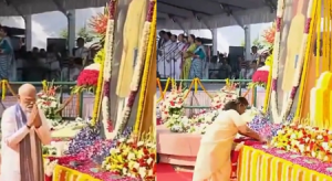 President Murmu, PM Modi pay floral tributes to Ambedkar in Parliament